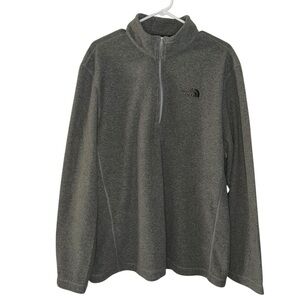 The North Face 1/4 Zip Fleece Pullover Gray Men's Size XL Hiking Outdoor Active